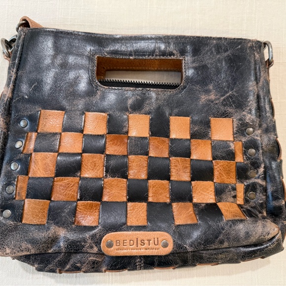BED|STU Handbags - BED|STU Black and Brown Checkered Crossbody Bag; brand new